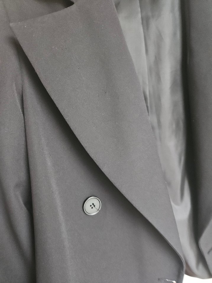 Fabrika Düğmeli Siyah Kadın Blazer Ceket - Görsel 4