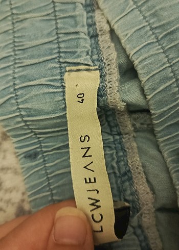 Kadın Bohem Tarzı Geniş Paça Kot Pantolon - Görsel 3