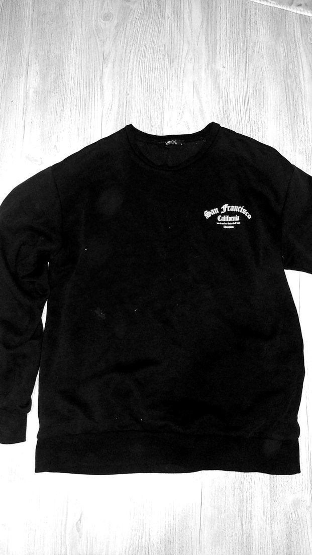 San Francisco Baskılı Siyah Kadın Sweatshirt - Görsel 2