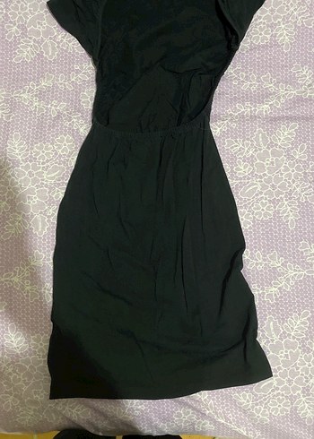 Siyah Sırt Dekolteli Mini Elbise - Görsel 2