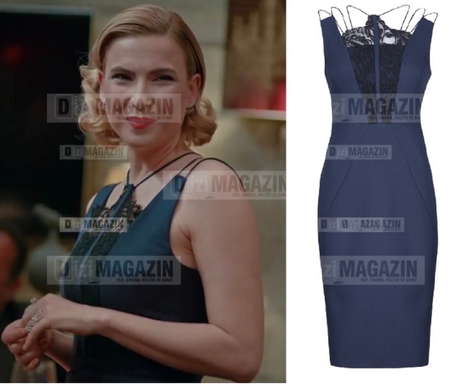 Siyah Dantel Detaylı Mini Gotik Abiye Elbise - Görsel 2