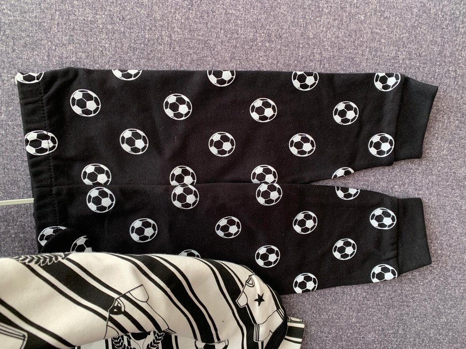 Uzun Kollu Siyah Gri Bebek Body - Görsel 3