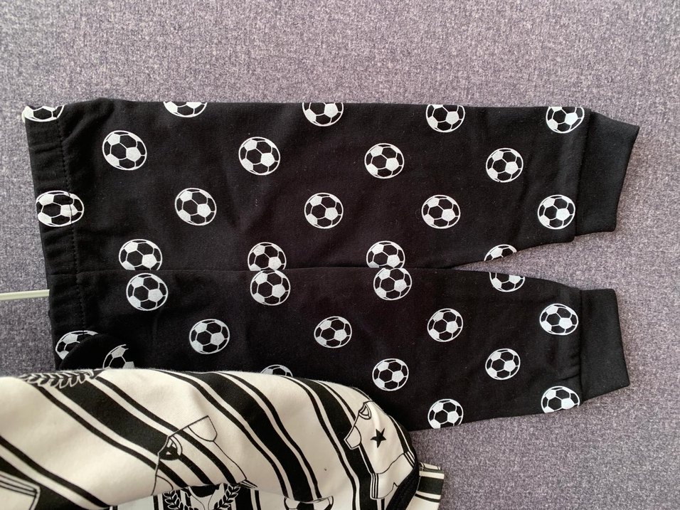 Uzun Kollu Siyah Gri Bebek Body - Görsel 2