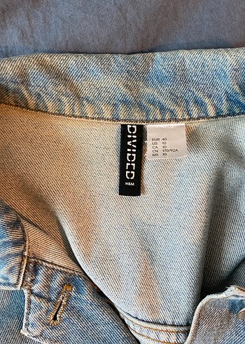 40 Beden Düğmeli Mavi Vintage Kadın Denim Ceket