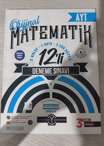 AYT Orijinal Matematik 12'li Deneme Sınavı
