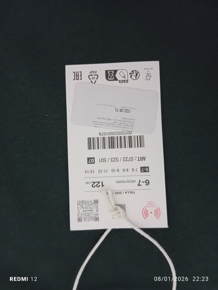 ZARA Erkek Yeşil Uzun Kollu Sweatshirt - Görsel 2