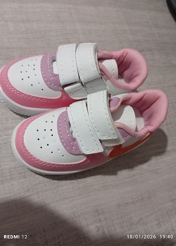 Kız Çocuk Renkli Cırt Cırtlı Spor Ayakkabı - Görsel 4