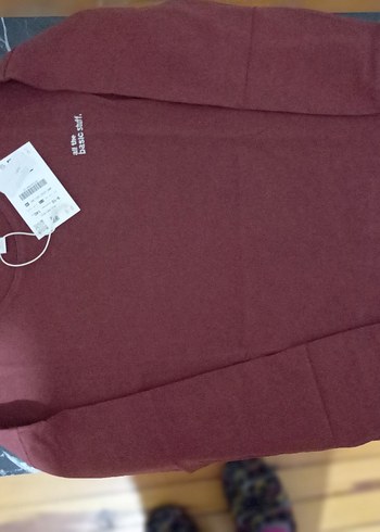 Bordo Baskılı Erkek Uzun Kollu Tişört - Görsel 2