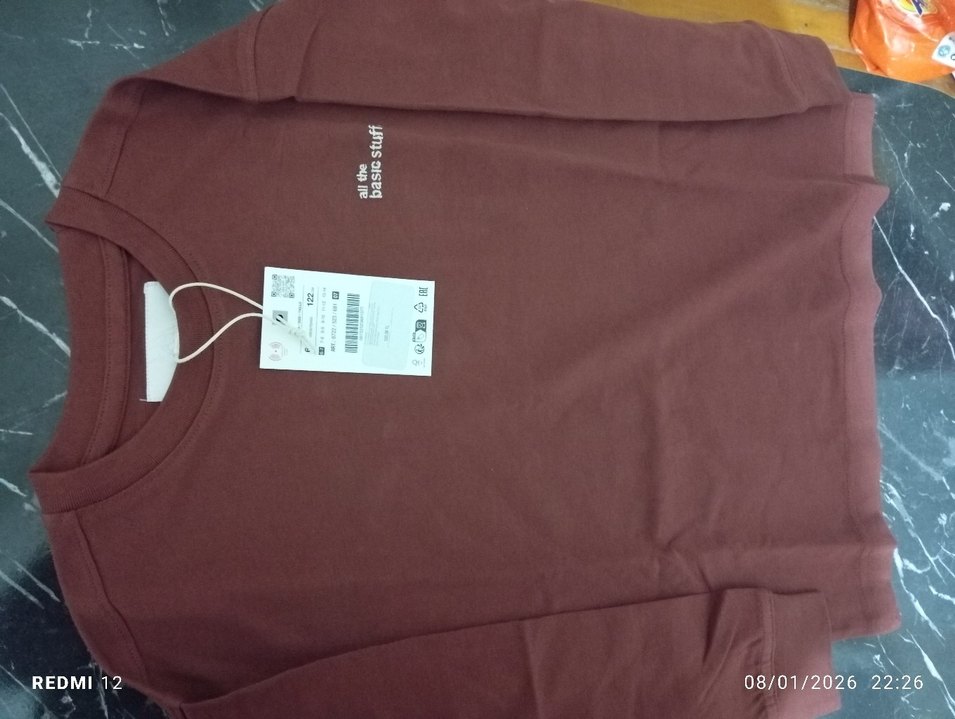 Zara Bordo Baskılı Erkek çocuk Sweatshirt - Görsel 2