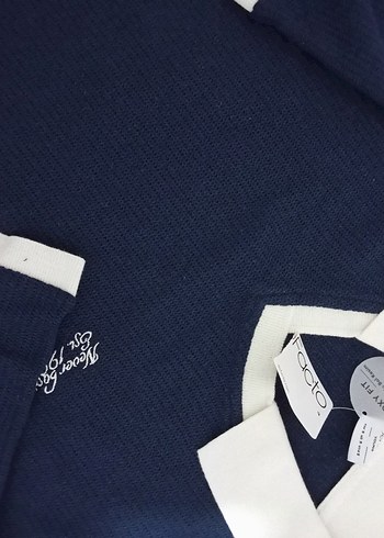Lacivert Erkek Uzun Kollu Polo Yaka Tişört - Görsel 2
