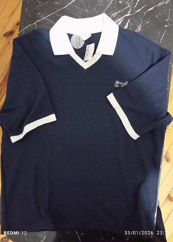 Lacivert Erkek Uzun Kollu Polo Yaka Tişört - Görsel 6