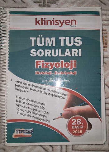 TUS Fizyoloji Histoloji Embriyoloji Kitabı