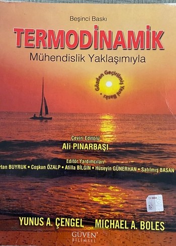 Termodinamik Mühendislik Yaklaşımıyla - 5. Baskı