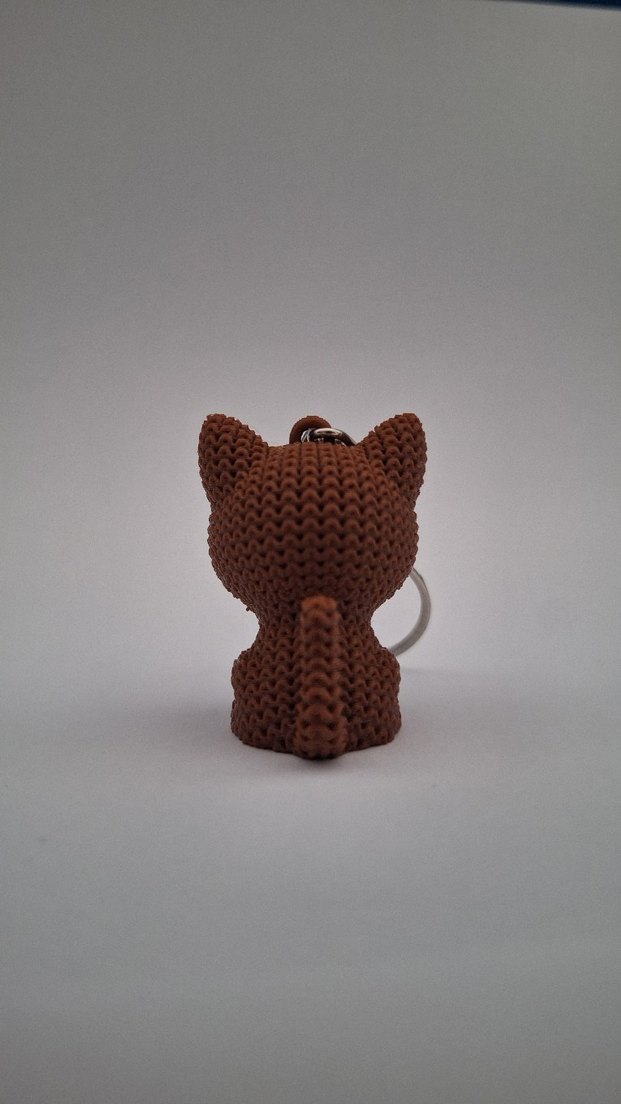 Renkli Örgü Kedi Anahtarlık - Görsel 4