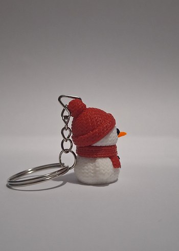 3D Renkli Örgü Kardan Adam Anahtarlık - Görsel 2