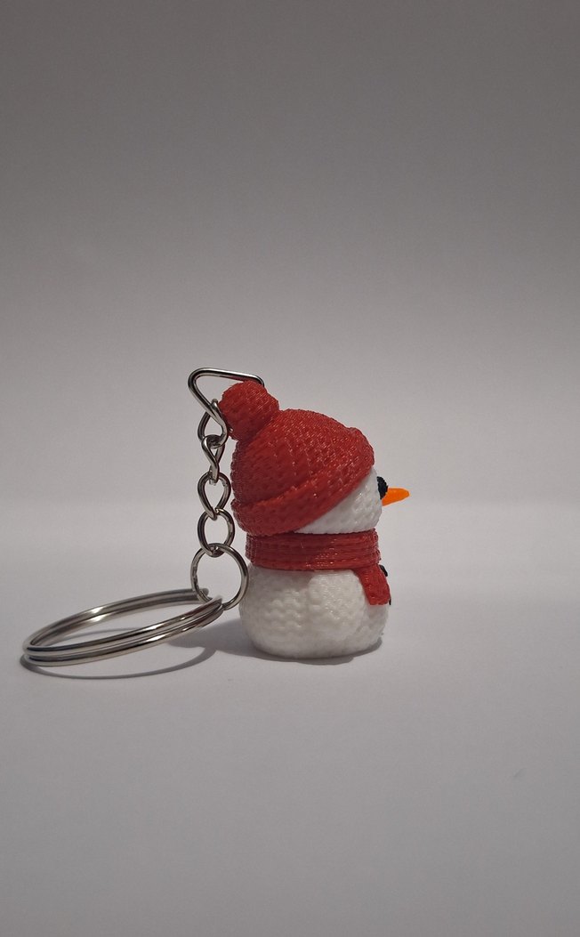 3D Renkli Örgü Kardan Adam Anahtarlık - Görsel 2