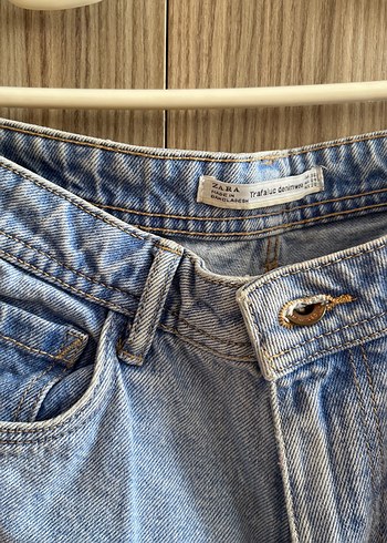 Zara Kadın Mavi Kot Şort Mini Rahat Kesim