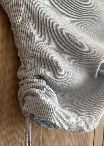 universal Beden mavi Renk Açık mavi kenarları ipli büzgülü bluz