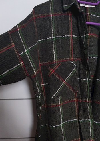 Düğmeli Kadın Uzun Kollu Rahat Gömlek - Görsel 2