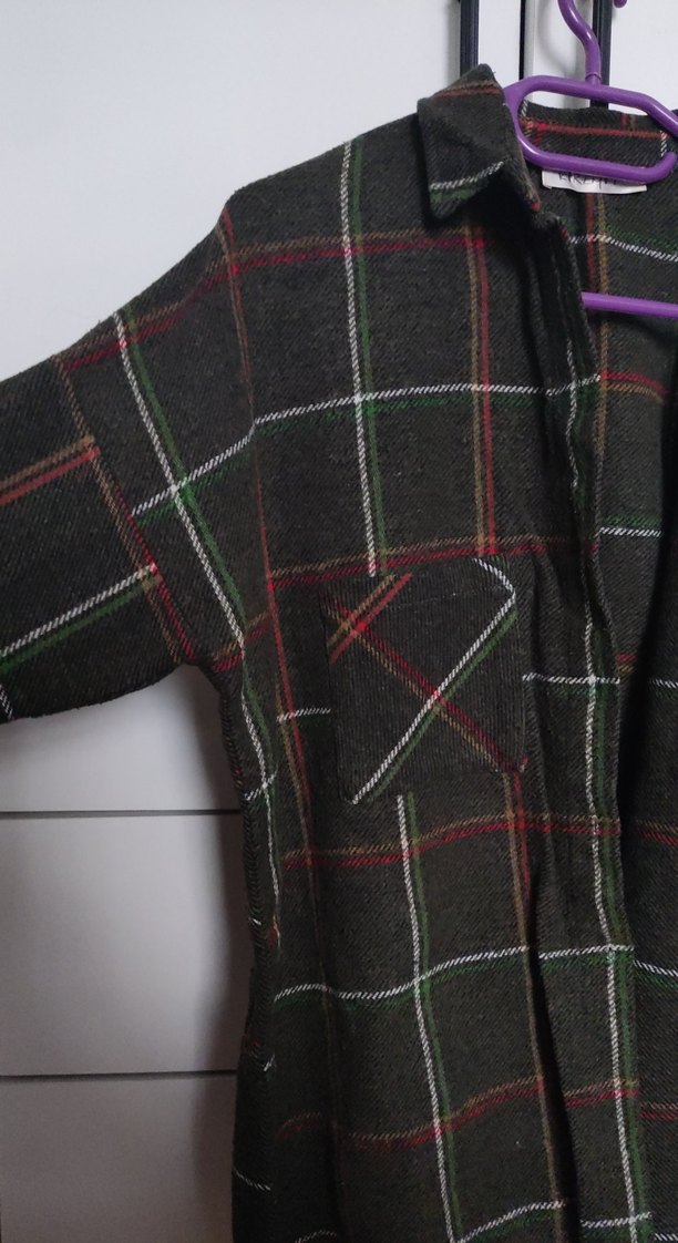 Düğmeli Kadın Uzun Kollu Rahat Gömlek - Görsel 2