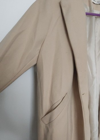 Bej Kadın Midi Normal Kesim Kaban - Görsel 2