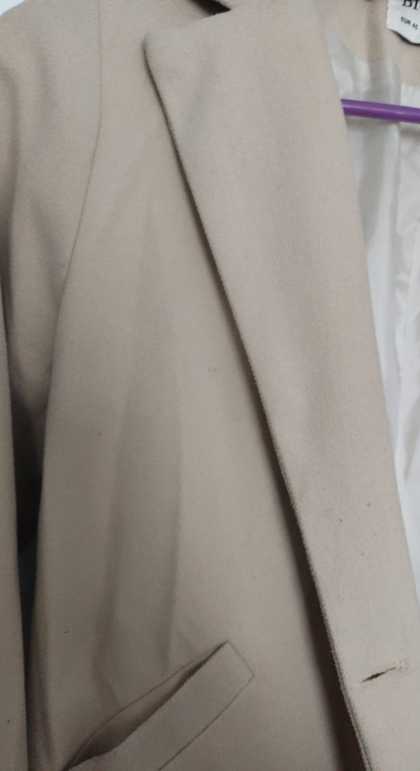 Bej Kadın Midi Normal Kesim Kaban - Görsel 4