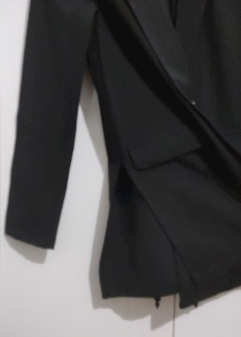 Düğmeli Siyah Kadın Blazer Ceket - Görsel 5
