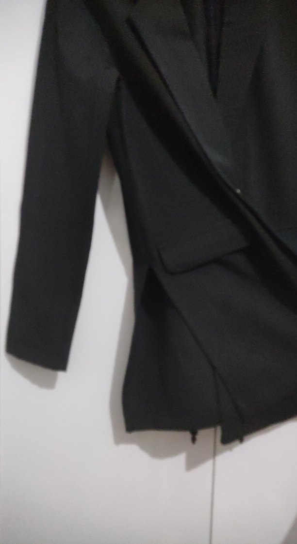 Düğmeli Siyah Kadın Blazer Ceket - Görsel 5