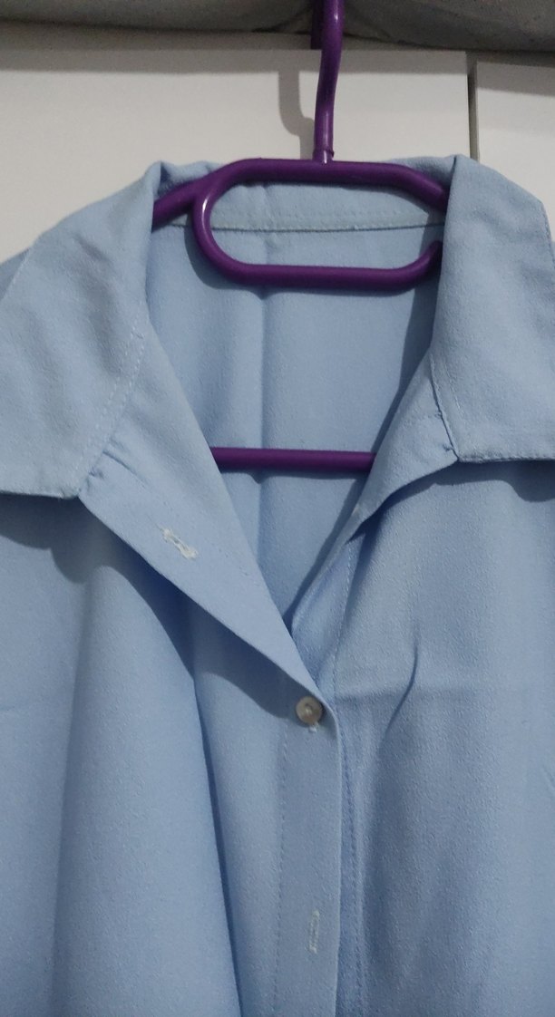 Mavi Düğmeli Midi Kolsuz Kadın Elbise - Görsel 4