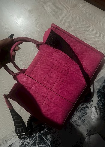 Beden Kemer Detaylı Pembe Deri Kadın Çanta