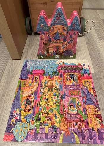 Beden Renkli Prenses Arabası Çocuk Yapbozu DECO