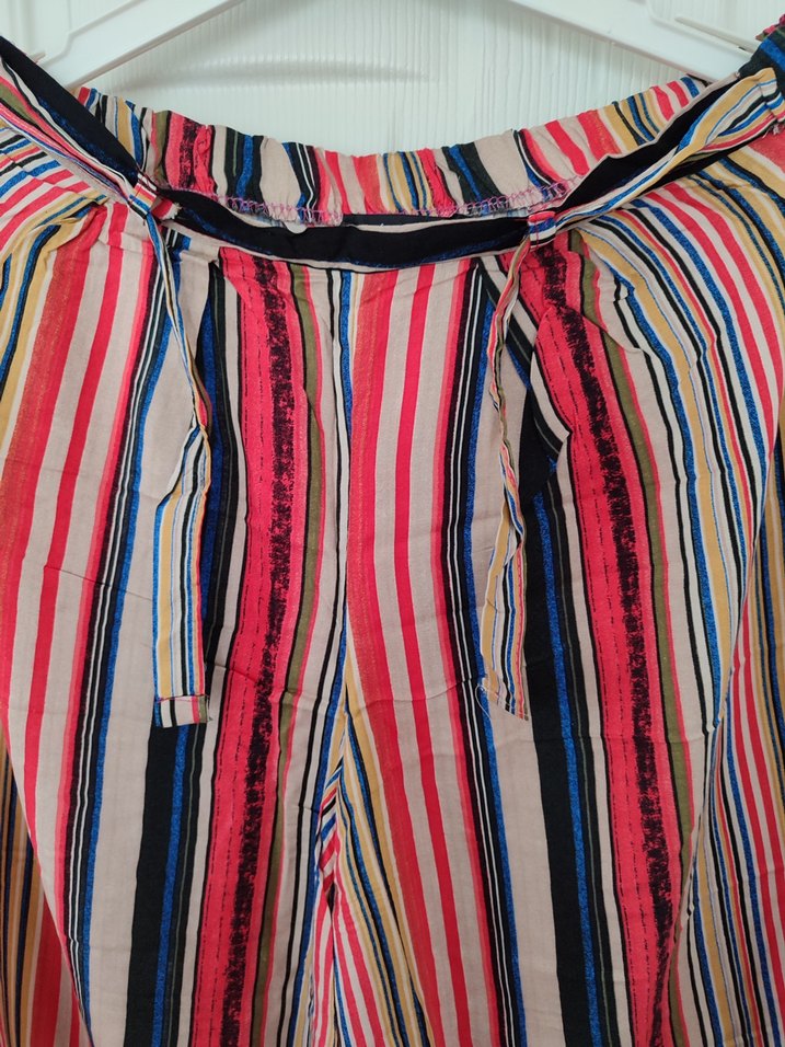 Renkli Pilili Bohem Kadın Pantolon - Görsel 2