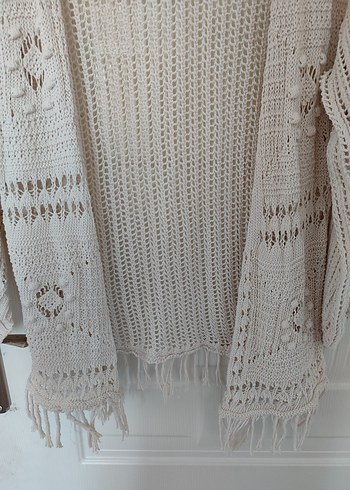 Bohem Bej Örgü Kadın Hırka - Görsel 2