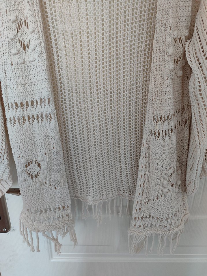 Bohem Bej Örgü Kadın Hırka - Görsel 2