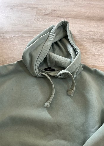 s Beden Yeşil Kapüşonlu Salaş Kadın Sweatshirt