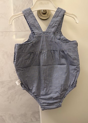 Düğmeli Bebek Kareli Askılı Body - Görsel 2