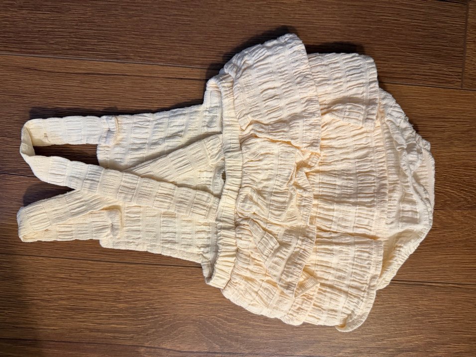 Ekru Fırfırlı Bebek Kız Tulum - Görsel 3