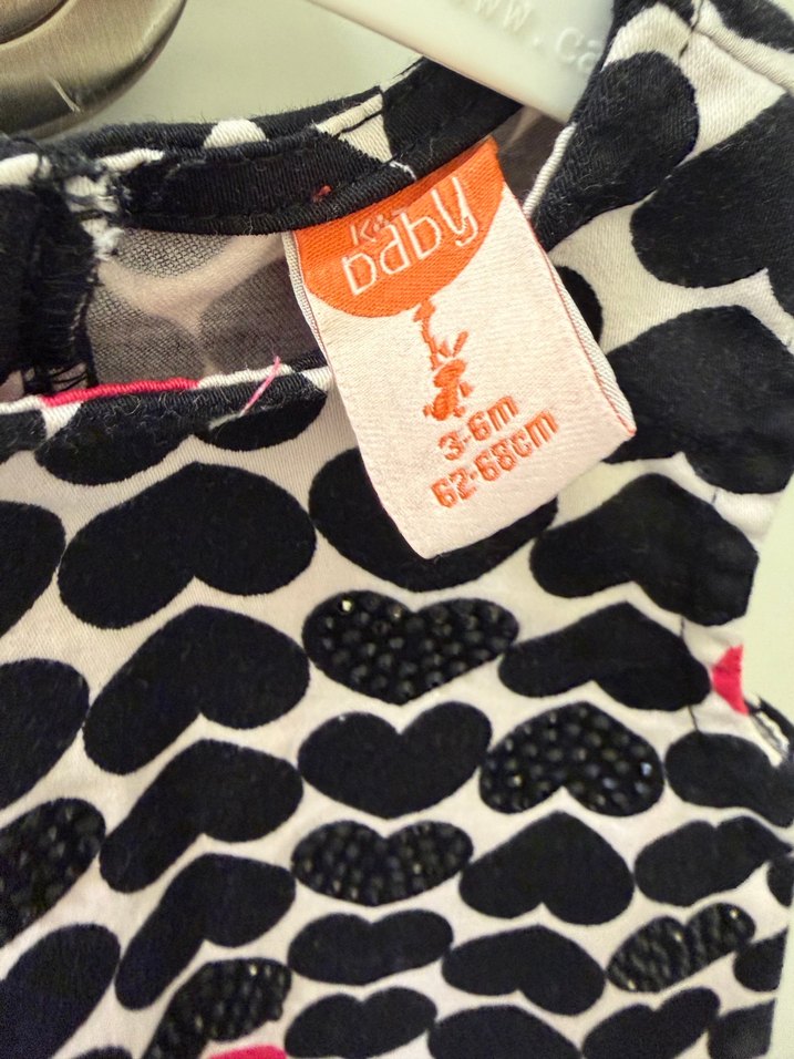 Kız Bebek Kalp Desenli Kolsuz Jile Elbise - Görsel 3