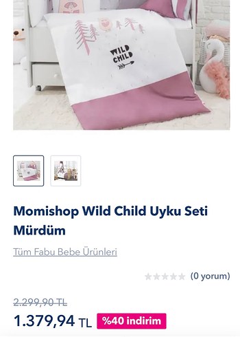 Momishop Çocuk Uyku Seti - Mürdüm - Görsel 2