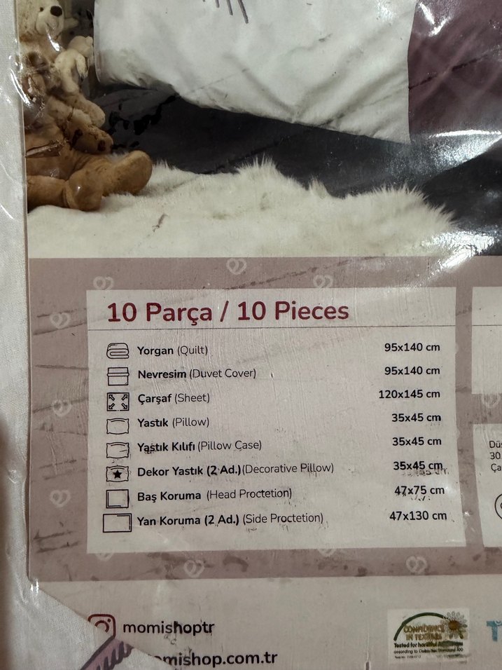 Momishop Çocuk Uyku Seti - Mürdüm - Görsel 3