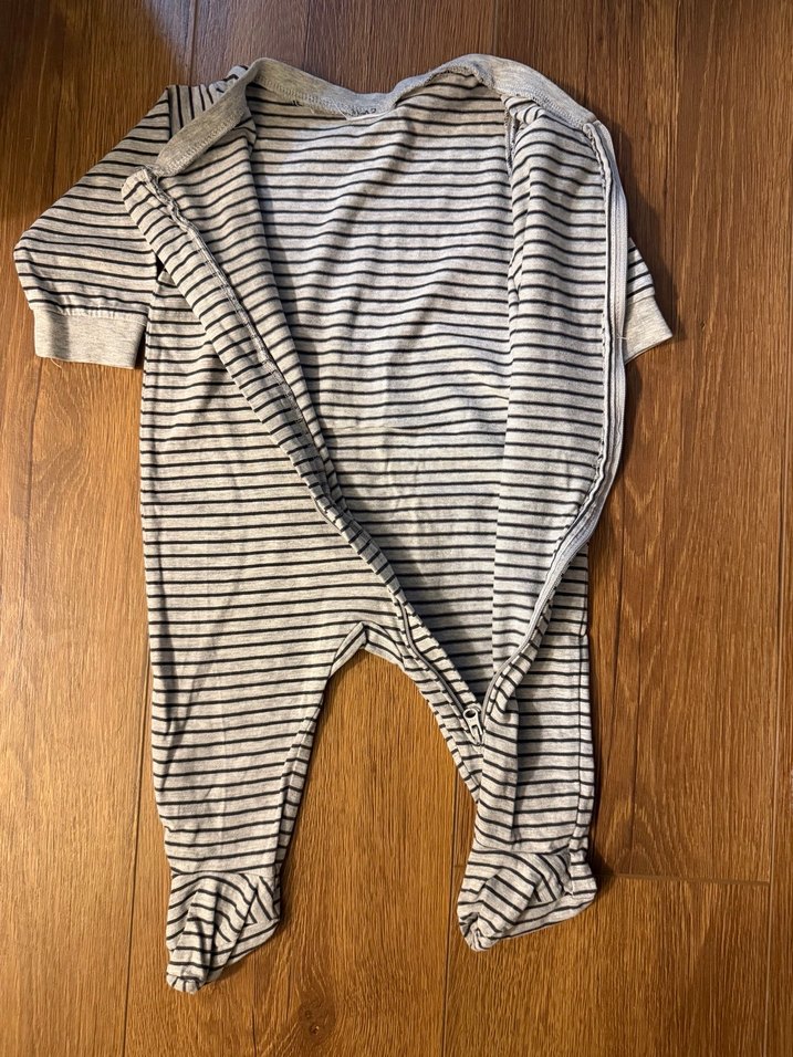 Gri Uzun Kollu Bebek Tulum - Görsel 2