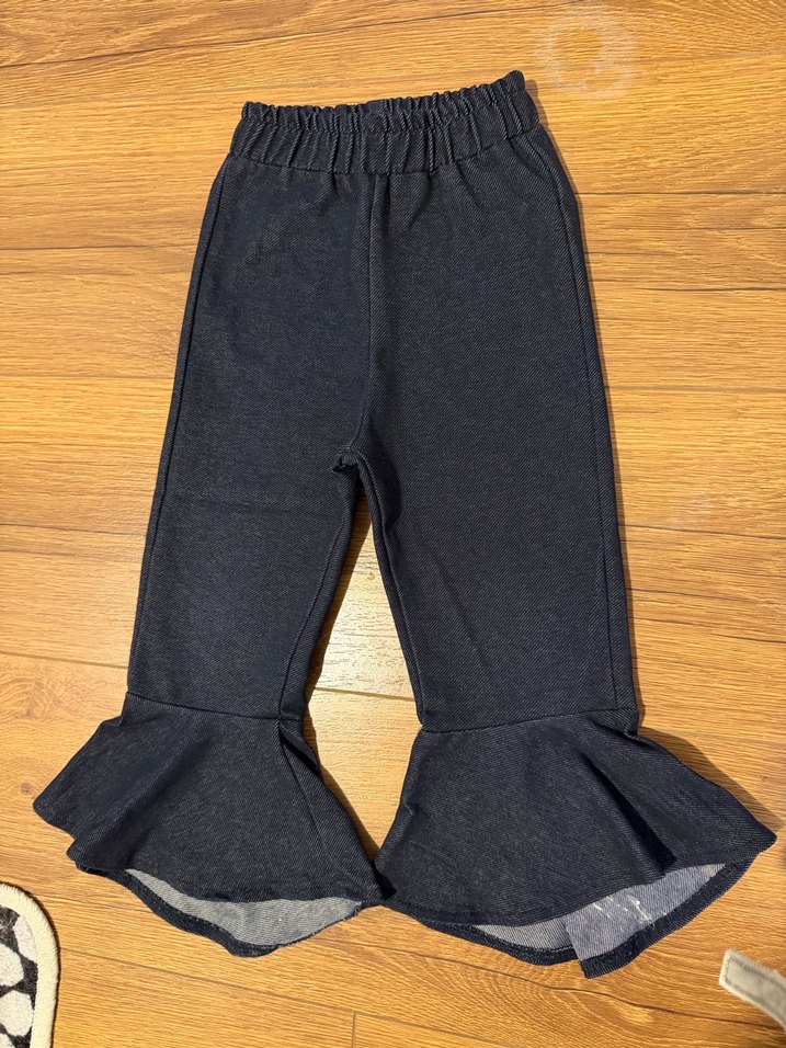 Kız Bebek Volanlı Denim Tayt - Görsel 2