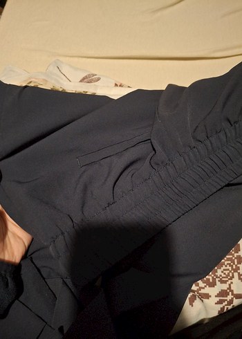 lacivert Rahat Kesim Kadın Kumaş Pantolon - Görsel 6