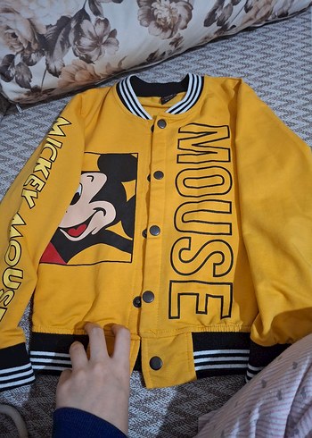 Sarı Erkek Çocuk Düğmeli Ceket - Görsel 5