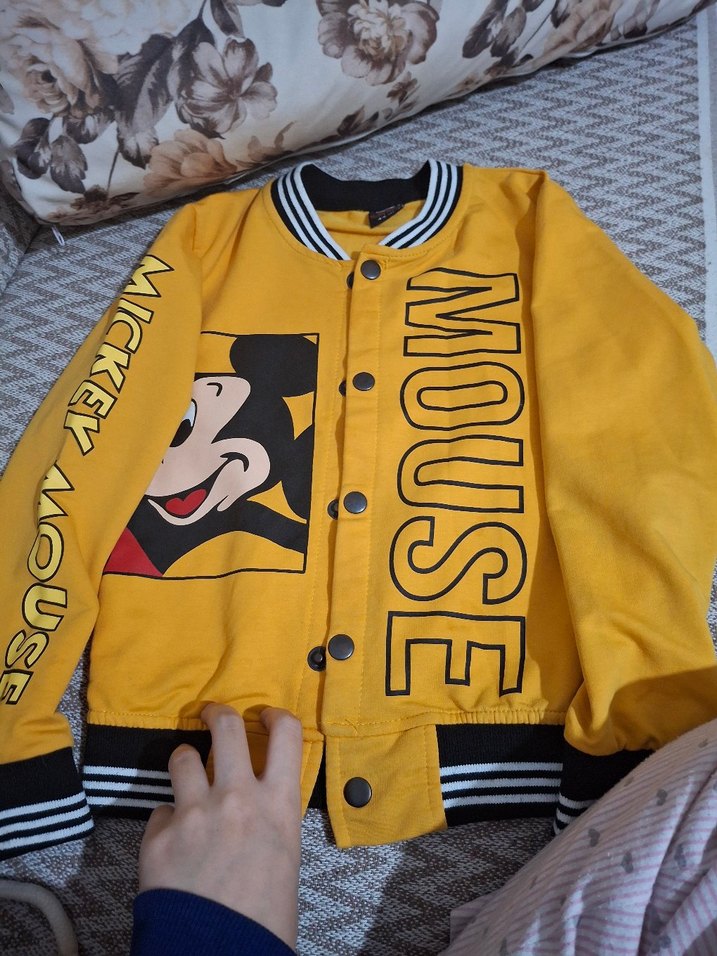 Sarı Erkek Çocuk Düğmeli Ceket - Görsel 5