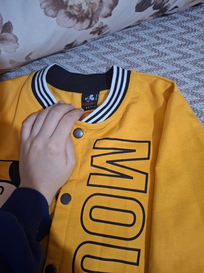 Sarı Erkek Çocuk Düğmeli Ceket - Görsel 4