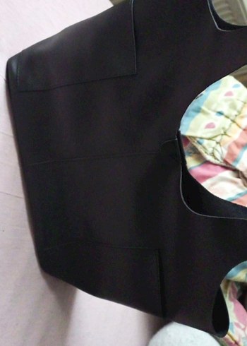 Siyah Minimalist Deri Kadın Çanta - Görsel 6