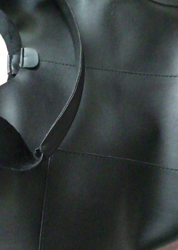 Siyah Minimalist Deri Kadın Çanta - Görsel 10