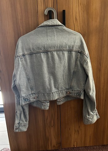 Mango Gri Düğmeli Kadın Denim Ceket