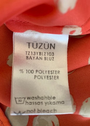 38 Beden pembe Renk Puantiyeli Uzun Kollu Pembe Bluz
